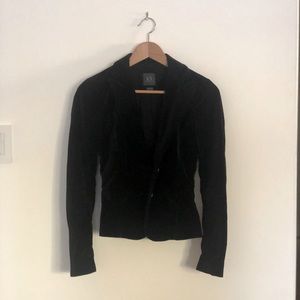 Armani Exchange Black Velvet Blazer XS